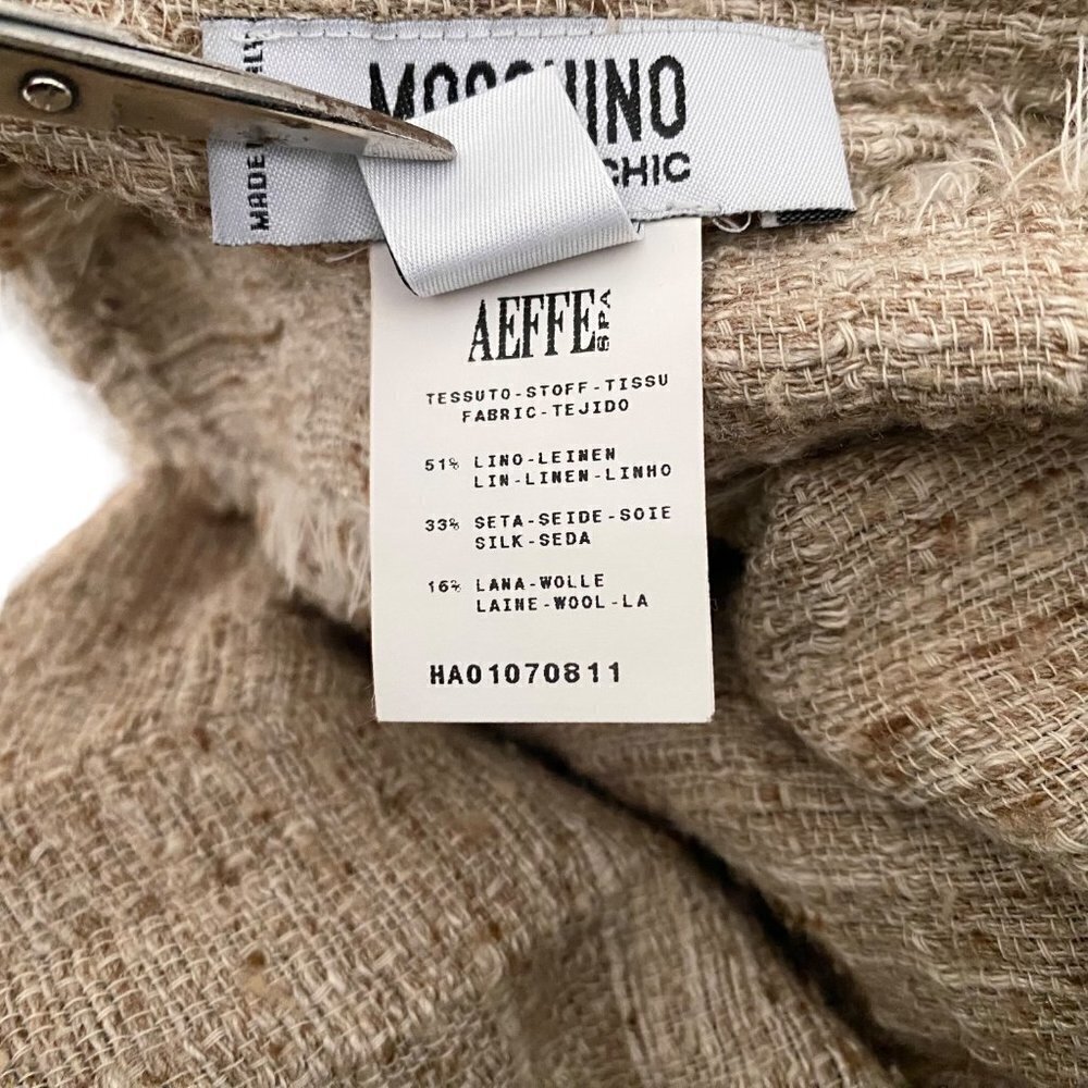 Moschino Cheap and Chic Linen Blend Pleated Skirt - Picture 6 of 6